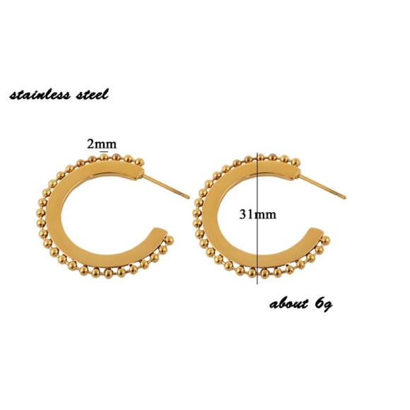Sharp Poppy Hoops - Picture 6 of 6
